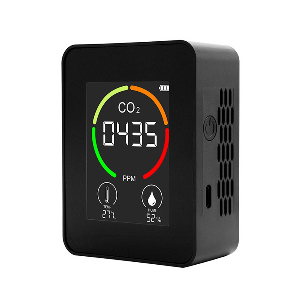 Joyday Indoor Portable CO2 Detector Multifunctional Thermohygrometer Home Digital Air Detector Intelligent Air Quality Analyzer Household Air Pollution Monitor