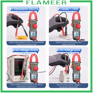 [Flameer] เครื่องมัลติมิเตอร์ไฟฟ้า แคลมป์มิเตอร์ ทดสอบหลายช่อง สําหรับฟิวส์ ใช้ในครัวเรือน