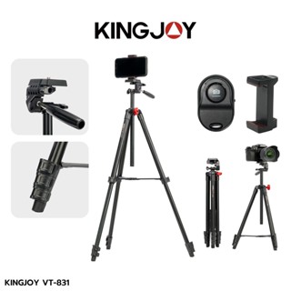 Kingjoy VT-831 Smartphone Tripod ขาตั้งมือถือ ขาตั้งโทรศัพท์ ขนาดพกพา ยืดได้สูงสุด 134ซม. พร้อมรีโมทชัตเตอร์ ขาตั้งกล้อง