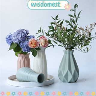 Wisdomest แจกันดอกไม้ พลาสติก เซรามิกเทียม สไตล์นอร์ดิก โมเดิร์น