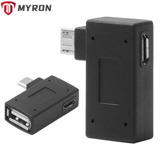 Myron อะแดปเตอร์เชื่อมต่อ Male to Female Micro USB สําหรับ Android Phone Tablet