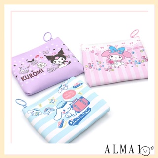 Alma พวงกุญแจ กระเป๋าใส่เหรียญ ลาย Cinnamoroll Kawaii Kuromi แบบพกพา ขนาดเล็ก สําหรับผู้หญิง