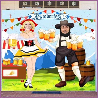 Cwc แบนเนอร์ผ้าโพลีเอสเตอร์ ลาย The Munich Oktoberfest ขนาด 180x180 ซม. สําหรับตกแต่งปาร์ตี้