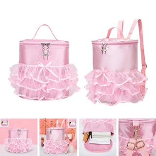 Children Bow Lace Storage Large Backpacks Girl Princess Latin Ballet Schoolbag Kids Fashion Dance Bags