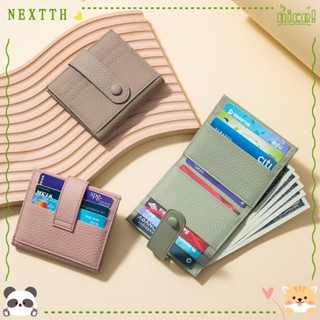 Nextth กระเป๋าสตางค์ หนังวัวแท้ แบบนิ่ม บางพิเศษ แบบพกพา สีพื้น ใส่บัตรเครดิตได้ สําหรับผู้ชาย และผู้หญิง