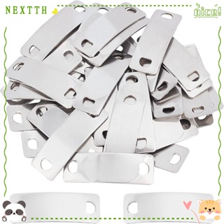 Nextth ปั๊มโลหะสเตนเลส ทรงสี่เหลี่ยมผืนผ้า สีเงิน สําหรับทําเครื่องประดับ แฮนด์เมด