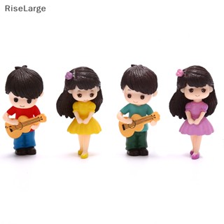 [RiseLarge] ใหม่ ฟิกเกอร์คู่รัก กีตาร์จิ๋ว น่ารัก สําหรับตกแต่งบ้าน สวน