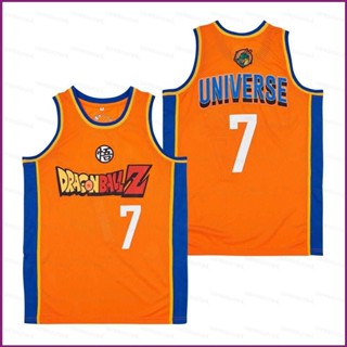 เสื้อกีฬาบาสเก็ตบอล ขนาดใหญ่ ลาย YX No.7 Dragon Ball Z Universe สําหรับผู้ชาย และผู้หญิง