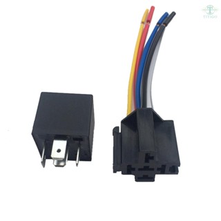 12V 40A AMP 5 SPDT Car Truck Auto Automobile Automotive Relay with 5 Pin Socket 5 Wires for GPS Lamplight Fan Air Condition