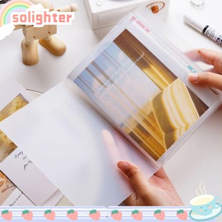 Solighter แฟ้มพลาสติก ขนาด A6 40 หน้า สําหรับใส่จัดเก็บหนังสือ เครื่องเขียน รูปภาพ นักเรียน