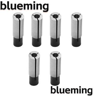 Blueming2 อะแดปเตอร์คอลเล็ต แปลงหัวจับดอกกัดมิลลิ่ง 1/4 นิ้ว เป็น 1/8 นิ้ว สีเงิน สําหรับแกะสลัก 6 ชิ้น|เครื่องมือช่าง