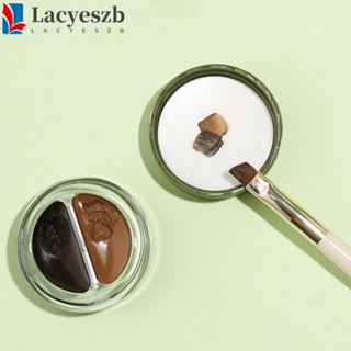 Lacyeszb 2 in 1 เจลเขียนคิ้ว สีดํา ธรรมชาติ พร้อมแปรง กันเหงื่อ ติดทนนาน พร้อมแปรง ปากกาอายไลเนอร์ สีน้ําตาล และดินสอเขียนคิ้ว เครื่องสําอาง