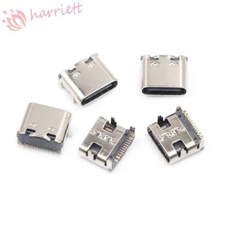 Harriett ตัวเชื่อมต่อ Type-C 16pin สําหรับพอร์ตชาร์จ PCB ปลั๊กเสียบ Micro Usb แจ็คเชื่อมต่อ SMD ตัวเมีย