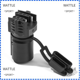 Wattle อะแดปเตอร์ปลั๊กพ่วง สีดํา 2-in-1 7Pin เป็น 4 อุปกรณ์เสริมรถพ่วง