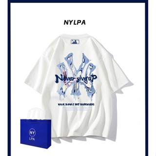 Ny ใหม่ เสื้อยืดลําลอง แขนสั้น ทรงหลวม สําหรับผู้ชาย และคู่รัก