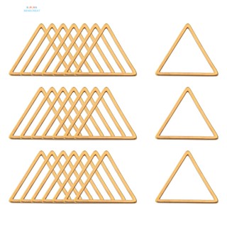 แหวนสเตนเลส 304 ทรงสามเหลี่ยม ชุบทอง 16x18x0.8 มม. 100 ชิ้น