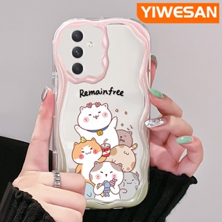 เคสโทรศัพท์มือถือแบบนิ่ม ใส กันกระแทก ลายการ์ตูนแมว สําหรับ Samsung A54 5G A33 5G A34 5G A53 5G A73 5G