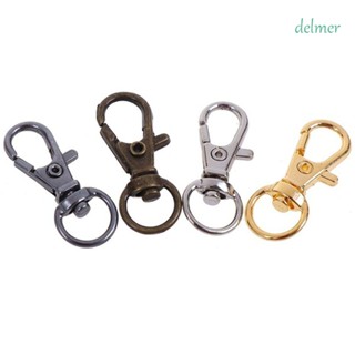 Delmer บักเกิลคล้องคอ แบบหนัง หมุนได้ อุปกรณ์เสริม สําหรับกระเป๋าถือ ปลอกคอสุนัข