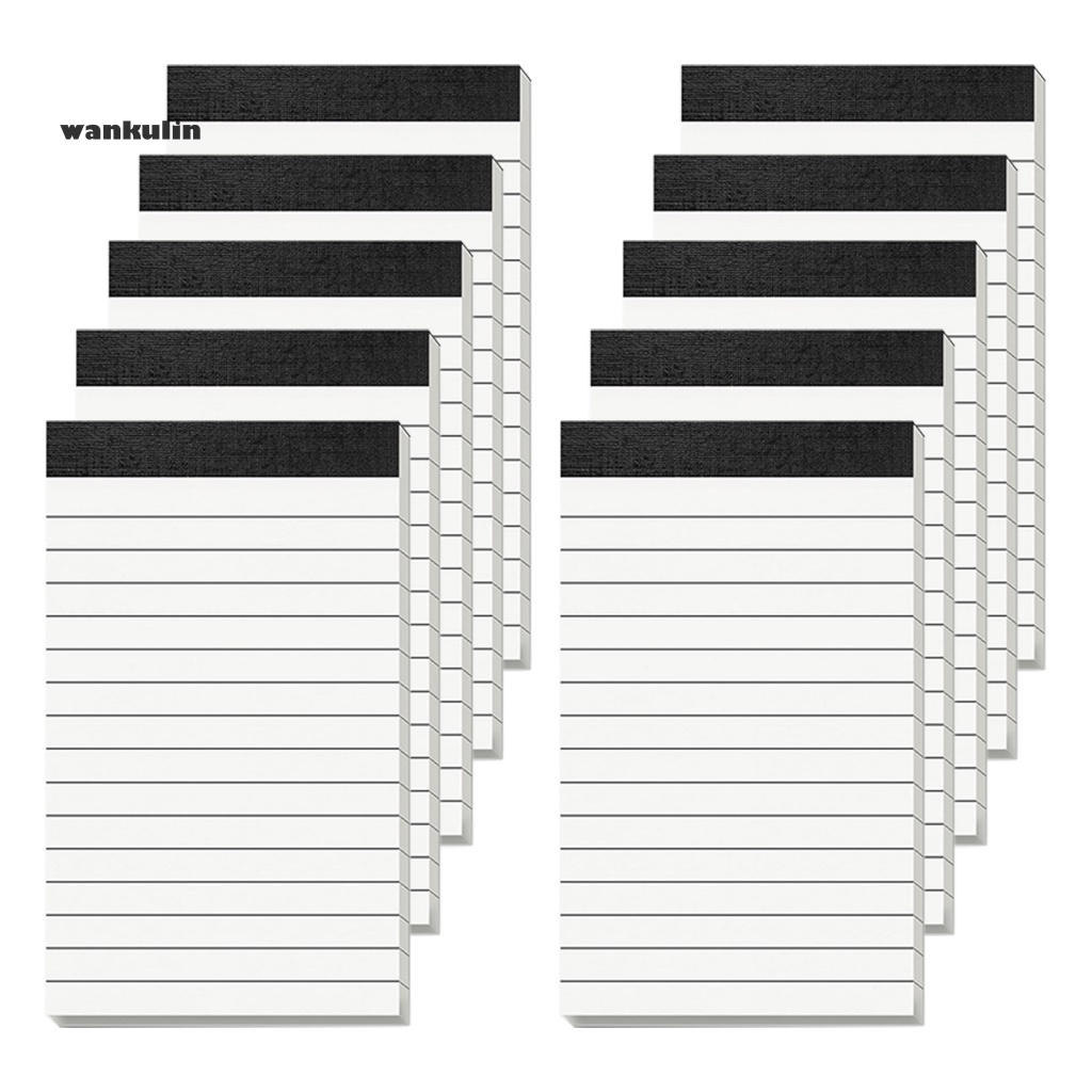 Wankulin Lined Memo Pad 3x5 นิ้วโน้ตบุ๊ค 3x5 Essential 3x5 แผ่นเขียนเรียงรายชุด 10 ชิ้นเหมาะสําหรับโ