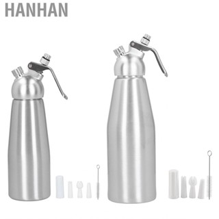 Hanhan Aluminium Alloy  Whipper Foamer Dispenser Cake Dessert with 3 Decorating Nozzles Whipped Coffee for DIY Baking