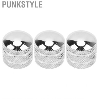 Punkstyle 3Pcs Guitar Control Knob Metal Potentiometer Cover Volume