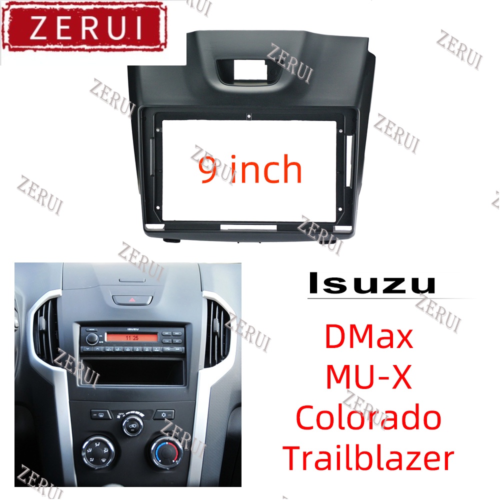 Zr สําหรับ 9 นิ้วกรอบวิทยุ fascia 2din รถ android หัวสเตอริโอแผง fit สําหรับ Isuzu DMax MU-X Colorad