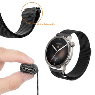 สายนาฬิกาข้อมือ โลหะสเตนเลส แม่เหล็ก แบบเปลี่ยน สําหรับ Amazfit Balance smart watch