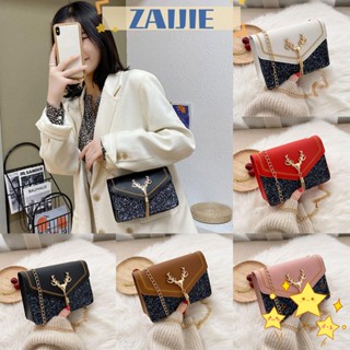 Zaijie24 กระเป๋าสะพายไหล่ หนัง PU ขนาดมินิ ใส่โทรศัพท์ได้ สําหรับสตรี
