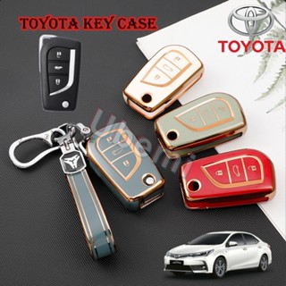 เคสกุญแจรีโมตรถยนต์ TPU แบบนิ่ม สําหรับ Toyota Fortuner Hilux Altis Innova Yaris Hilux Corolla Camry Chr Rav4 Avensis Verso Auris Aygo Vellfire Revo