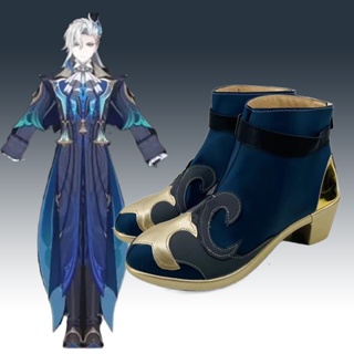 Genshin Impact Neuvillette Cos Shoes Genshin Impact Neuvillette รองเท้าคอสเพลย์ อนิเมะ นิทรรศการนิทรรศการ การแสดงคอสเพลย์