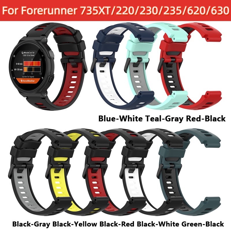 สายนาฬิกาข้อมือซิลิโคน พร้อมเครื่องมือ แบบเปลี่ยน สําหรับ Garmin Forerunner 735XT 620 630 235 230 220 Approach S20 S5 S6