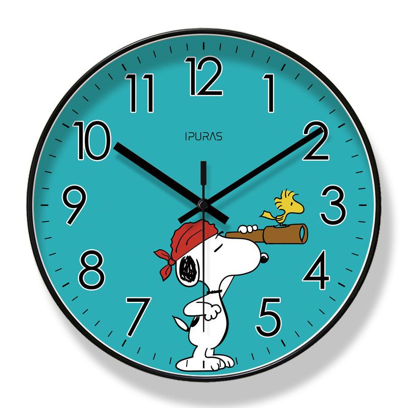 [คุณภาพสูง] Snoopy นาฬิกา KIDS Room Wall CLOCK Silent Nordic นาฬิกาเงียบนาฬิกาควอตซ์ตรงเวลา Jam ห้องนั่งเล่น * ไม่จำกัด *