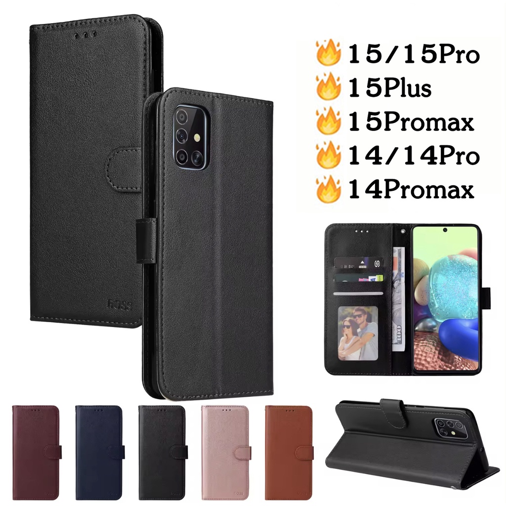 เคสฝาพับ แถมสาย ล็อคได้ สำหรับ iPhone 15 pro max 15plus 15promax 14promax 11 14 pro max แบบแม่เหล็กเปิดปิด