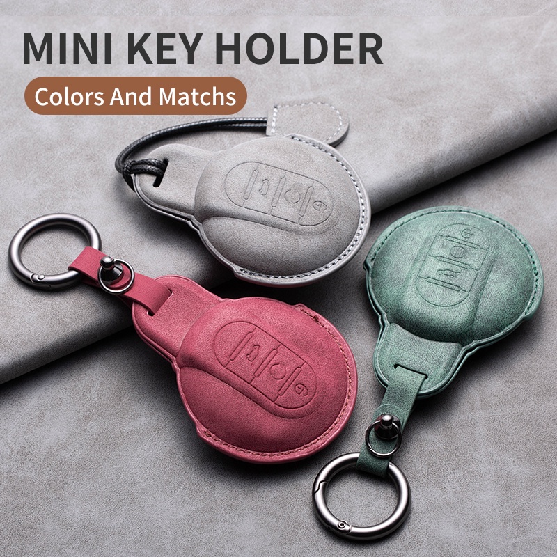 ใหม่หนังแกะฝาครอบรถ Protector Fob Shell สําหรับ BMW Mini COOPERS ONE JCW F56 F55 F54 F57 F60 R55 R56 R57 R58 R59 R60 S Roadster รถอุปกรณ์เสริม Protector