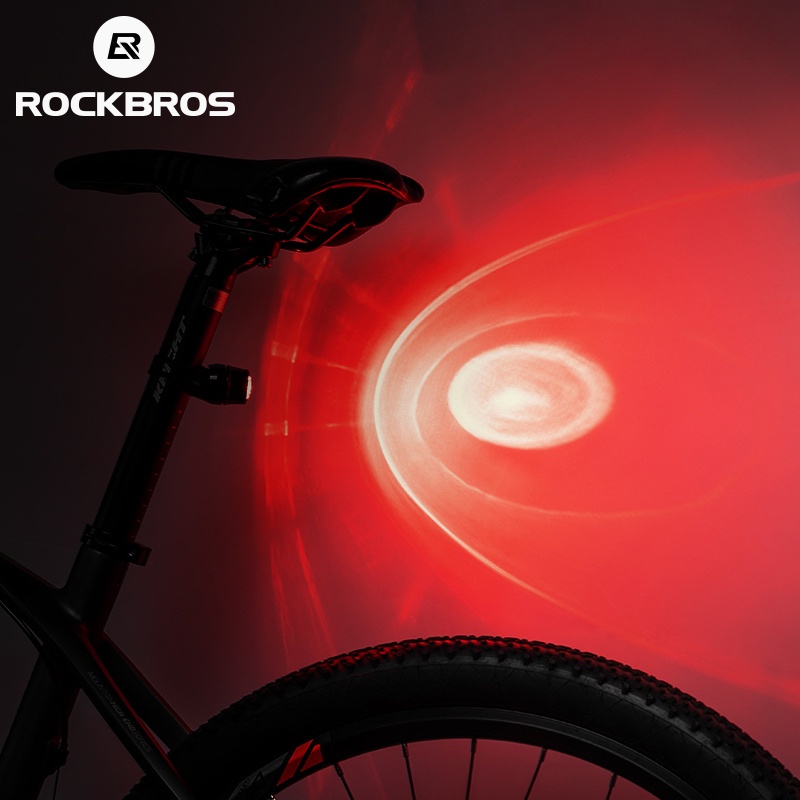 Rockbros ไฟท้ายจักรยาน กันน้ํา ชาร์จ USB