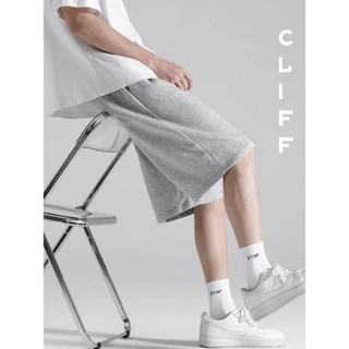 CLIFF กางเกงขาสั้นผู้ชาย ผ้าเส้นใยโพลีเอสเตอร์ฝ้าย รูปแบบกีฬา สไตล์การพักผ่อน แฟชั่นอินเทรนด์