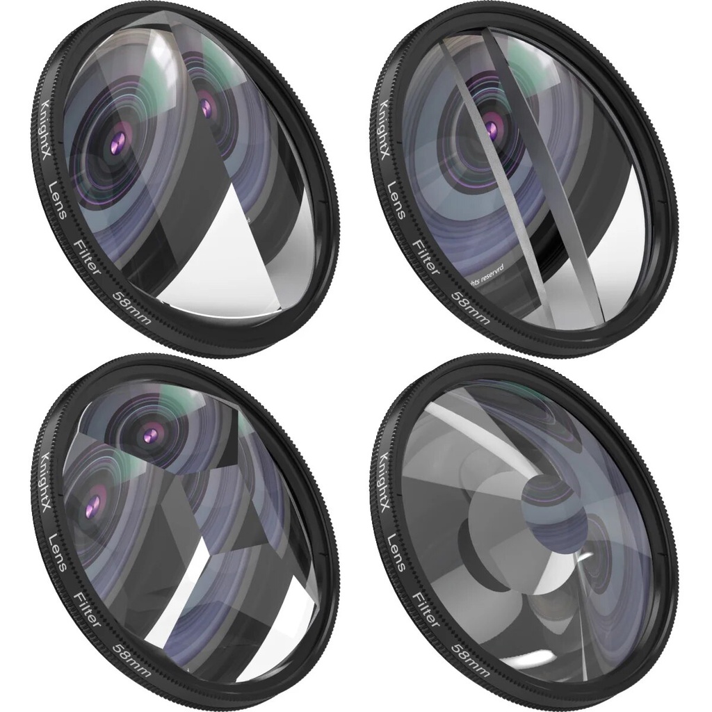 KnightX Prism Lens FX 49mm 52mm 58mm 67mm CPL UV ND Filter Camera Accessories For Canon eos Sony Nik
