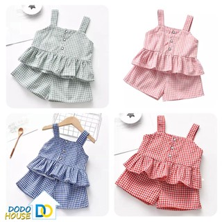 พร้อมส่ง เสื้อผ้าเด็กผู้หญิง 2 ชิ้น ชุดเข้าเซ็ทน่ารักๆสไตล์เกาหลี