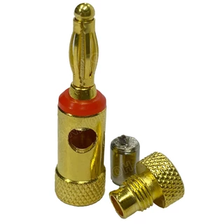 [ 1ชุด/4ตัว ] BNN-014-GL ปลั๊กบานาน่าเครื่องเสียง ตัวผู้ Male ∅4 mm ชุบทอง gold Banana Plug Audio Grade ปลั๊กกล้วย ชุ...