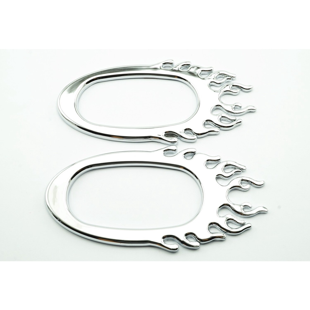 ครอบแก้มครอบไฟเลี้ยวข้างลายเปลวไฟสำหรับ Mitsubishi Triton Pajero 2005-2010 พลาสติกสีโครเมี่ยมจัดส่งเร็ว จัดส่งไว