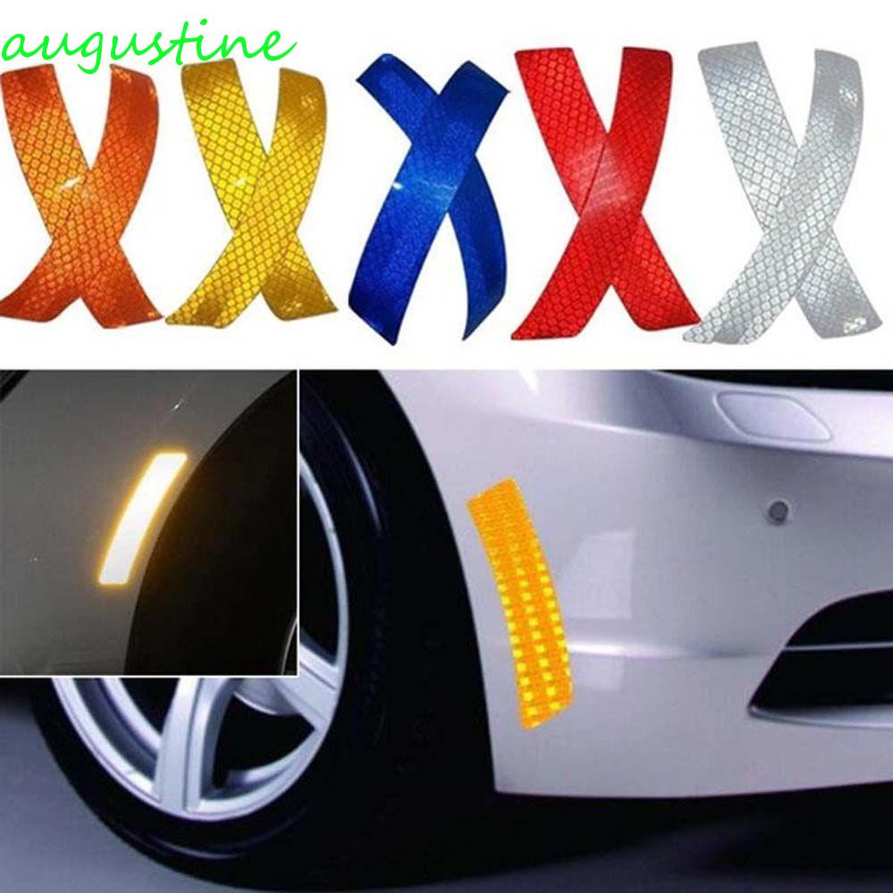 Augustine สติกเกอร์คาร์บอนไฟเบอร์ สะท้อนแสง ป้องกันขอบล้อรถยนต์
