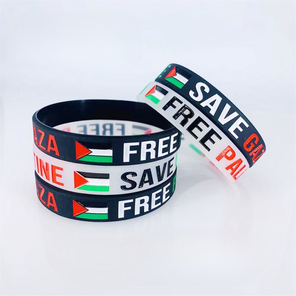 เครื่องประดับ สร้อยข้อมือ กําไลข้อมือซิลิโคน พิมพ์ลายตัวอักษร แบบเรียบง่าย สไตล์สปอร์ต แฟชั่นสําหรับผู้ชาย และผู้หญิง