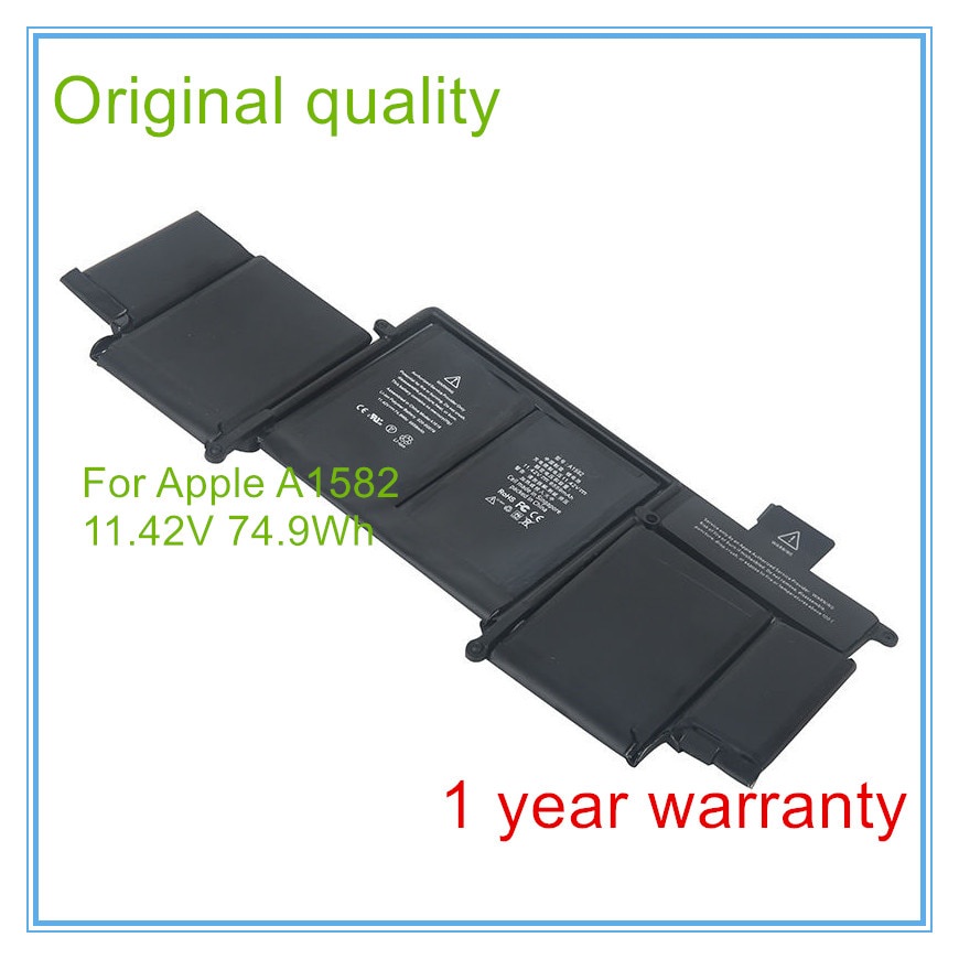 แบตเตอรี่แล็ปท็อป A1582 Battery For Retina 13'' A1502 A1582 ME864 ME865 Battery 2015 Year
