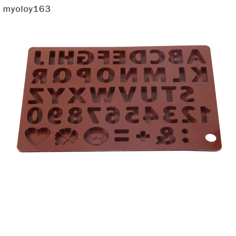 Myoloy 1 PC Letter แม่พิมพ์ซิลิโคน Alphanumeric Candy บิสกิต Jelly Ice Baking Mould เค้กตกแต่งสบู่ทําแม่พิมพ์ TH