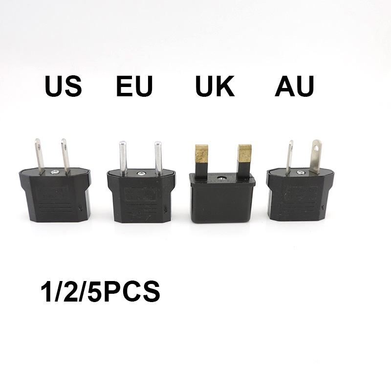 1/2/5pcs EU KR AU UK To EU US KR AU UK 250V 110v 10A wall Travel Adapter converter ปลั๊กไฟไฟฟ้า Charger ซ็อกเก็ต Outlet EU THH1