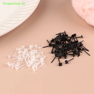 Peacellow ชุดต่างหูสตั๊ด พลาสติก กันแพ้ หลากสี 60 ชิ้น 200 ชิ้น