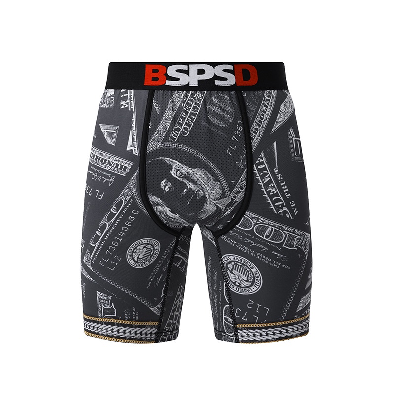 Bspsd กางเกงชั้นใน กางเกงบ็อกเซอร์ พิมพ์ลาย ระบายอากาศ แฟชั่นสําหรับผู้ชาย