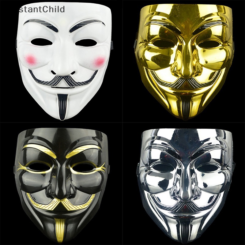 Dsth หน้ากากแฟนซี ลาย Anonymous Vendetta Guy Fawkes Hacker สําหรับผู้ใหญ่ เหมาะกับงานปาร์ตี้ฮาโลวีน
