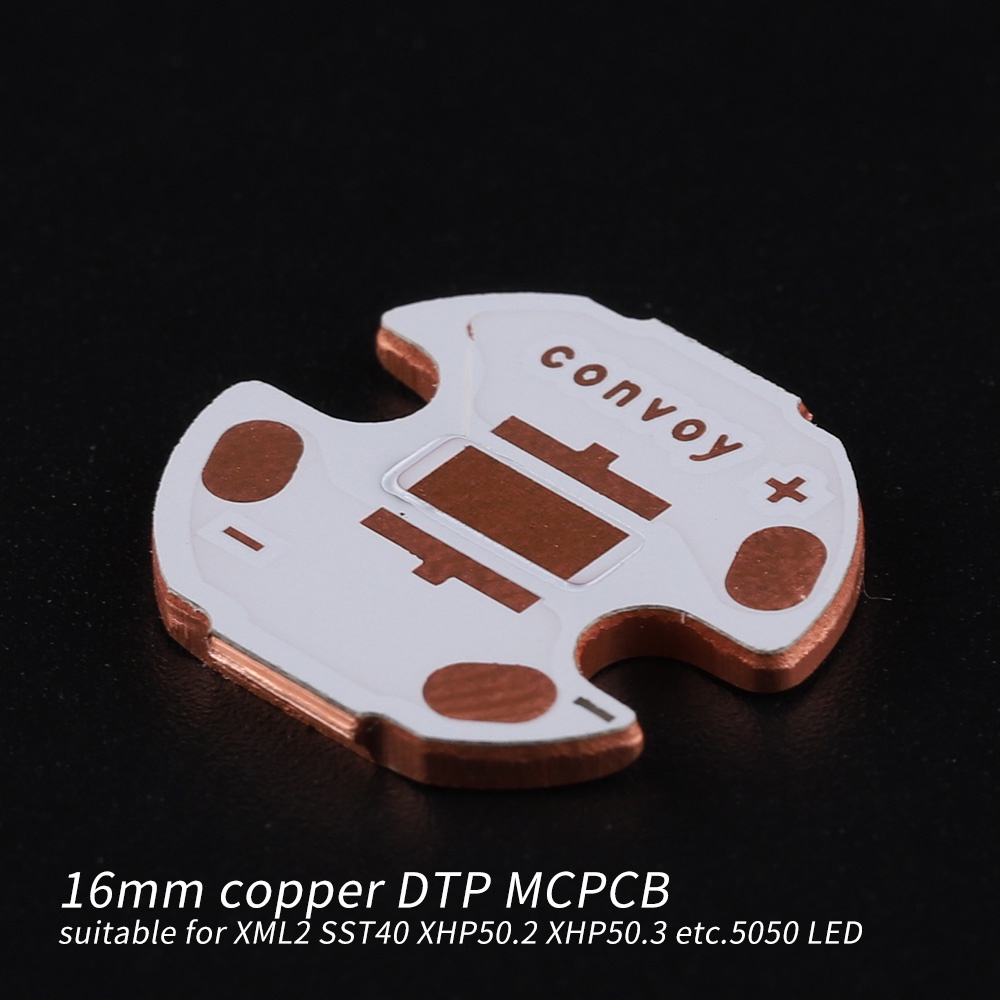Mcpcb ทองแดง DTP 16 มม. * 1.6 มม. สําหรับ XML2 SST40 XHP50.2 XHP50.3 5050 LED