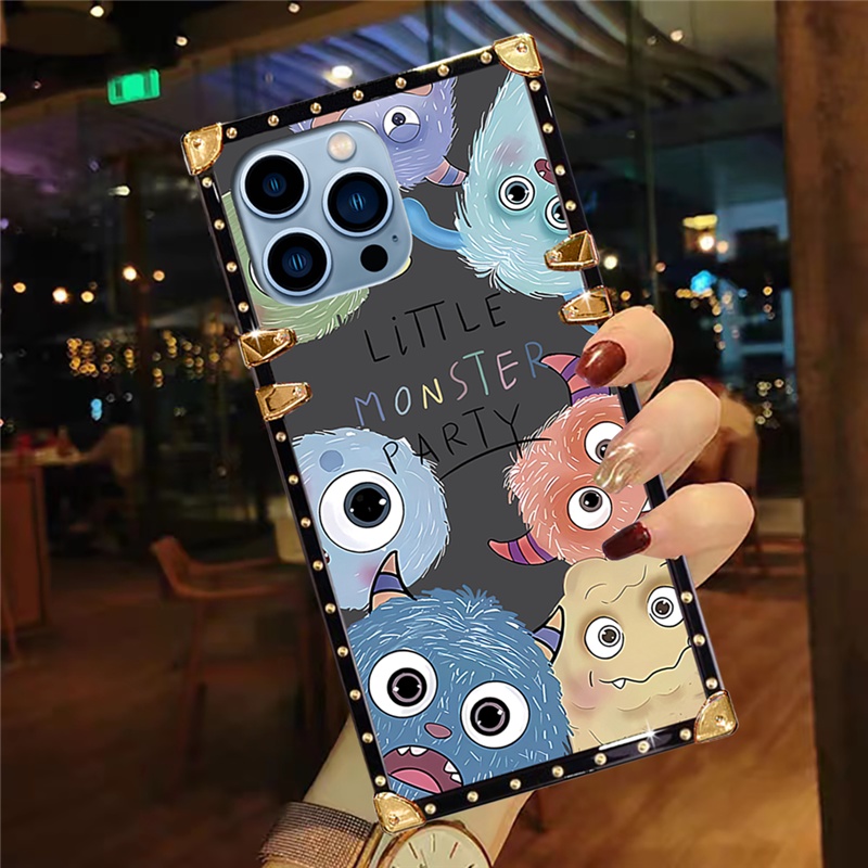 เคสโทรศัพท์มือถือ ลายการ์ตูนมอนสเตอร์น้อยน่ารัก สําหรับ IPhone 15 14 13 12 11 Pro Max Xs Max